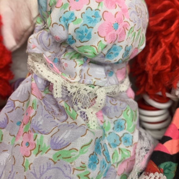 Vintage 3 Shelf sitters wooden bodies button limbs Valentines Day Easter Bunny - Picture 9 of 11